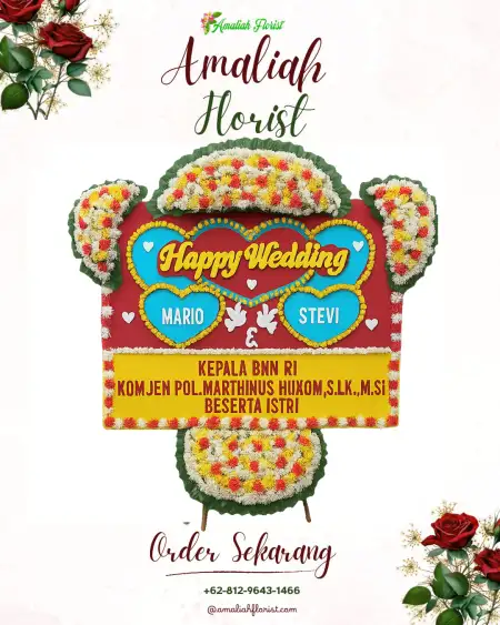 Papan Bunga Pernikahan Teriak